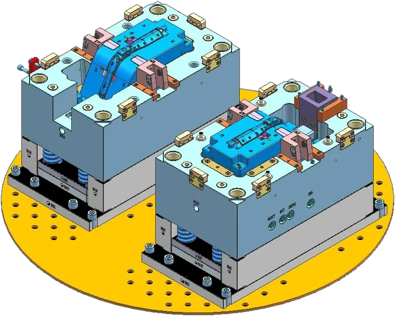 特斯拉双色充电枪模具设计